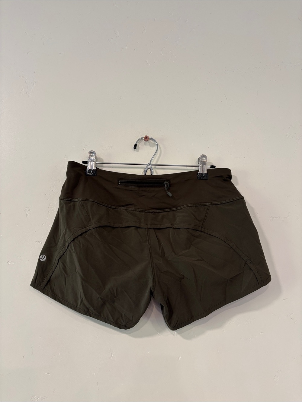 Lululemon Run Times Shorts Womens 4 Green Athletic Running Gym Workout Lined
